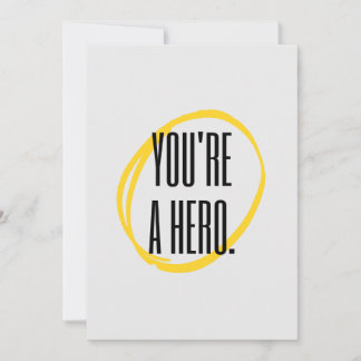 Cartes Pour Fêtes Annuelles Cartão Vous êtes un héros.