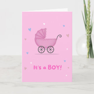Cartes Pour Fêtes Annuelles Carte-cadeau rose pour garçon