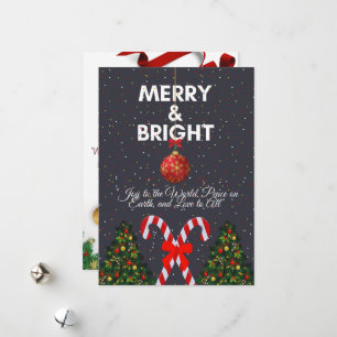 Cartes Pour Fêtes Annuelles "Carte de Noël Joyeuse et Lumineuse"