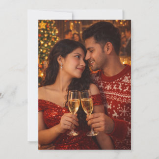 Cartes Pour Fêtes Annuelles "Carte de Noël personnalisée pour couple romantiqu