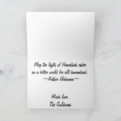 Cartes Pour Fêtes Annuelles Carte/Enveloppe Hanoukka "Hanoukka Candles" (Intérieur)