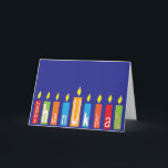 Cartes Pour Fêtes Annuelles Carte/Enveloppe Hanoukka "Hanoukka Candles"<br><div class="desc">La carte de voeux Hanoukka comprend une enveloppe blanche. Rétro "Hanoukka Candles" Personnalisez en supprimant, texte dans la carte et remplacez par vos propres mots. Choisissez votre style de police, votre couleur et votre taille préférés. Merci de vous être arrêté et de faire du shopping. Très apprécié ! ! !...</div>