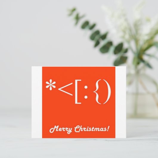 CARTES POUR FÊTES ANNUELLES **CARTE POSTALE POUR NOËL** UNIQUE ET SIMPLE (Debout devant)