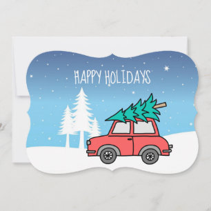 Cartes Pour Fêtes Annuelles Cartes de fêtes de Noël Arbre Matte 5" x 7" & Env.