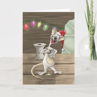 Cartes Pour Fêtes Annuelles Cartes de Noël des Fêtes : Une Créature remuait
