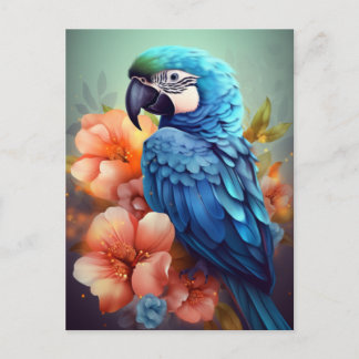 Cartes Pour Fêtes Annuelles "Cartes de voeux Blue Parrot