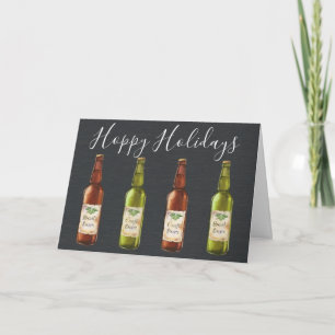 Cartes Pour Fêtes Annuelles Cartes de vœux photo de fêtes avec bouteilles de b