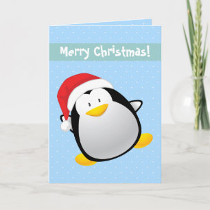 Cartes Pour Fêtes Annuelles Carton de Noël joyeux Père Noël Penguin
