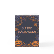 Carton de vœux élégant et sombre de Halloween Citr