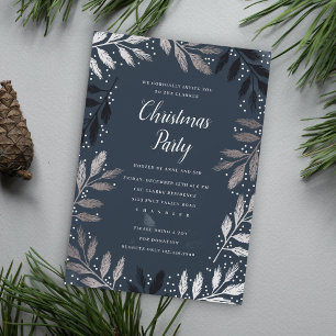 Cartes Pour Fêtes Annuelles Carton d'invitation à une fête de Noël à cadre de