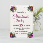 Cartes Pour Fêtes Annuelles Carton d'invitation arbre de Noël modifiable (Debout devant)