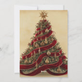 Cartes Pour Fêtes Annuelles Carton d'invitation arbre de Noël modifiable (Dos)