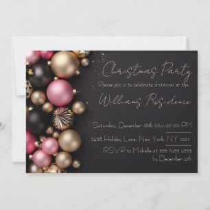 Cartes Pour Fêtes Annuelles Carton d'invitation de fête de Noël festif et élég