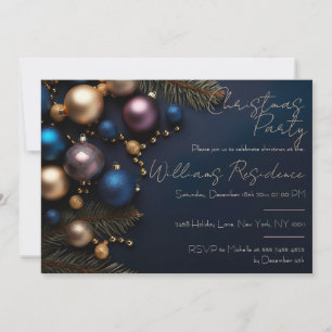 Cartes Pour Fêtes Annuelles Carton d'invitation de fête de Noël festif et élég