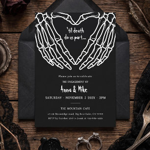 Cartes Pour Fêtes Annuelles Carton d'invitation de fiançailles Halloween squel