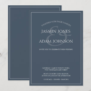 Cartes Pour Fêtes Annuelles Carton d'invitation de mariage à l'écriture de lux