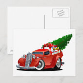 Cartes Pour Fêtes Annuelles Cartoon Christmas Pickup (Devant / Derrière)