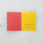 Cartes Pour Fêtes Annuelles Cartoon mignon Baleine jaune Enfant Valentine Cart (Intérieur)