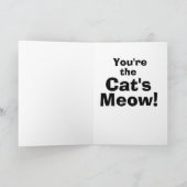 Cartes Pour Fêtes Annuelles Cartoon Mustache Cat (Intérieur)