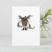 Cartes Pour Fêtes Annuelles Cartoon Oh Deer Funny Reindeer Holiday Gamer Gift (Debout devant)