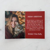 Cartes Pour Fêtes Annuelles Cartoon Xmas Kittens Meowy Christmas Cat Photo (Intérieur)