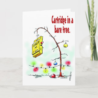 Cartes Pour Fêtes Annuelles Cartouche dans un arbre nu