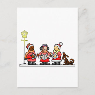 Cartes Pour Fêtes Annuelles Cartouche de Noël Stylisé Caroleurs de Noël