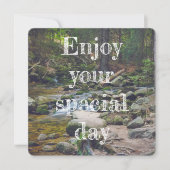Cartes Pour Fêtes Annuelles Cascade forestière (Devant)