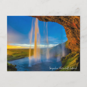 Cartes Pour Fêtes Annuelles Cascade Skogafoss, Islande