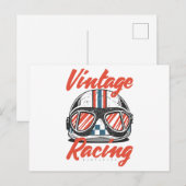 Cartes Pour Fêtes Annuelles Casque de course (Devant / Derrière)