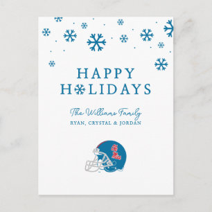 Cartes Pour Fêtes Annuelles Casque de football Ole Miss   Bleu clair