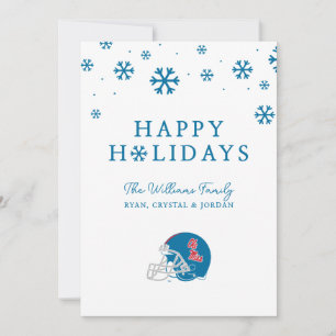 Cartes Pour Fêtes Annuelles Casque de football Ole Miss   Bleu clair