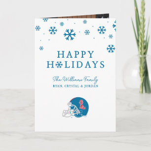 Cartes Pour Fêtes Annuelles Casque de football Ole Miss   Bleu clair