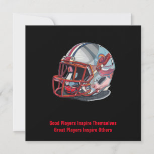 Cartes Pour Fêtes Annuelles Casque de football Pop Art de bons joueurs inspira