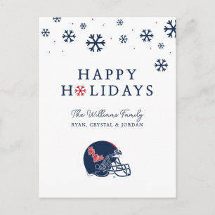 Cartes Pour Fêtes Annuelles Casque Ole Miss Football   bleu foncé