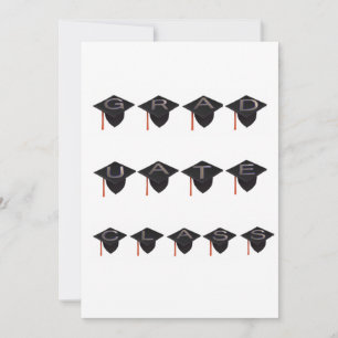 Cartes Pour Fêtes Annuelles Casquette de la classe supérieure Noir Blanc Moder
