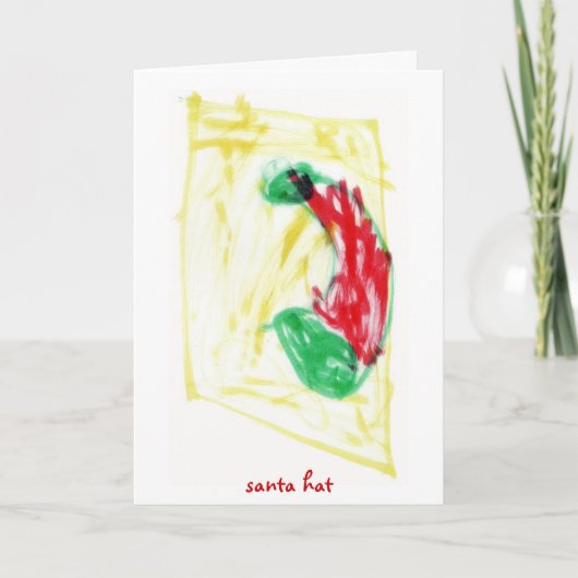 Cartes Pour Fêtes Annuelles Casquette de Père Noël (Devant)