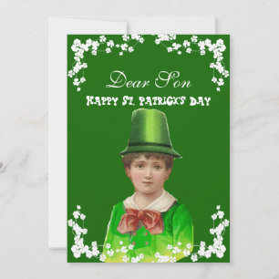 Cartes Pour Fêtes Annuelles Casquette irlandais vintage St. Patrick's Day Son/