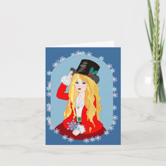 Cartes Pour Fêtes Annuelles Casquette supérieur de Noël (Devant)
