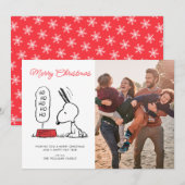 Cartes Pour Fêtes Annuelles Casse-croûte de Noël de Snoopy | Peanuts (Devant / Derrière)