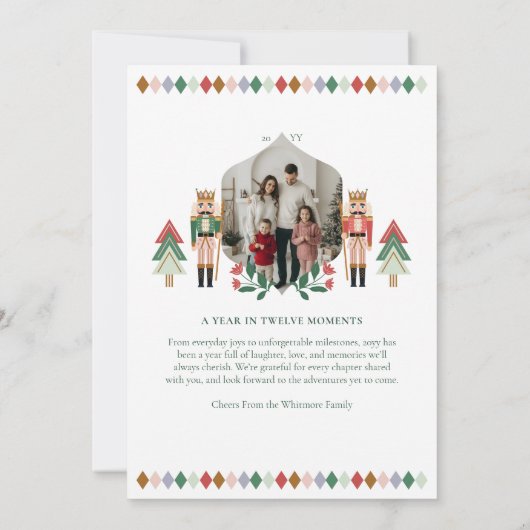 Cartes Pour Fêtes Annuelles Casse-Noisette Année En Critique 12 Photos Familia (Dos)