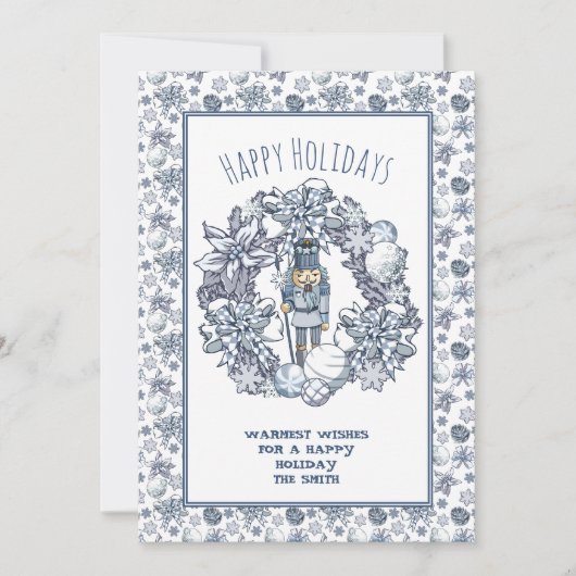 Cartes Pour Fêtes Annuelles Casse-noisette blanche (Devant)