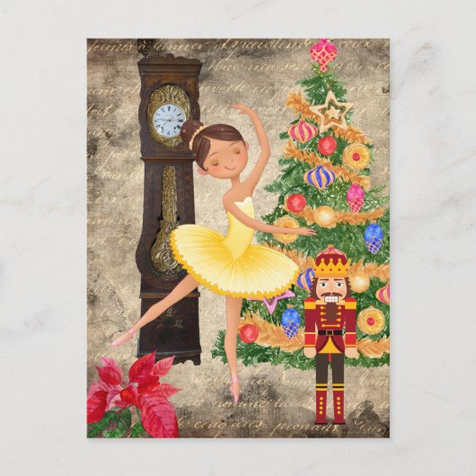 Cartes Pour Fêtes Annuelles Casse-Noisette Clara Acte I Veille de Noël (Devant)