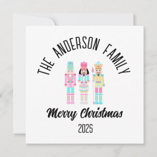 Cartes Pour Fêtes Annuelles Casse-Noisette de Noël Pastel Nom Personnalisé