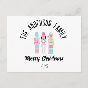 Cartes Pour Fêtes Annuelles Casse-Noisette de Noël Pastel Nom Personnalisé