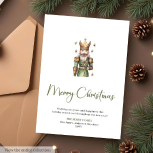Cartes Pour Fêtes Annuelles Casse-noisette de Noël rustique aux tons terreux n
