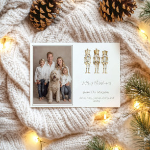 Cartes Pour Fêtes Annuelles Casse-Noisette doré pour photo de Noël
