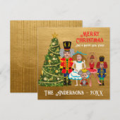 Cartes Pour Fêtes Annuelles Casse-Noisette Drôle Ajoutez Votre Visage Famille (Devant / Derrière)