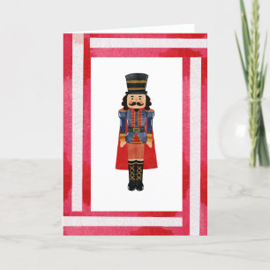 Cartes Pour Fêtes Annuelles Casse-noisette Red Bow Stripes Festif Noël