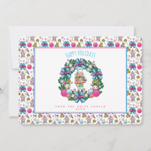 Cartes Pour Fêtes Annuelles Casse-noisette rose personnalisée
